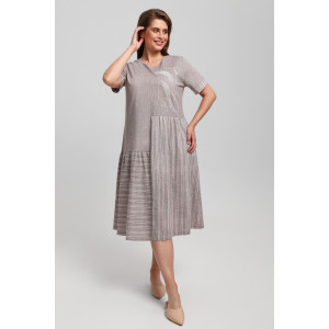 Платье женское "Баронесса-1" кулирка (последний размер) бежевый 56 Платье женское "Баронесса-1" кулирка (последний размер) бежевый 56