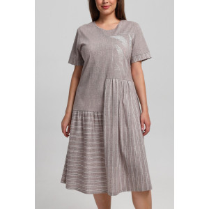 Платье женское "Баронесса-1" кулирка (последний размер) бежевый 56 Платье женское "Баронесса-1" кулирка (последний размер) бежевый 56