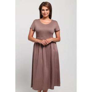 Платье женское "Женственность" вискоза-штапель (последний размер) кофейный 50,52 Платье женское "Женственность" вискоза-штапель (последний размер) кофейный 50,52