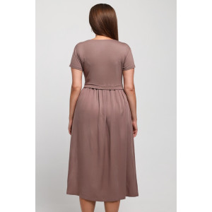 Платье женское "Женственность" вискоза-штапель (последний размер) кофейный 50,52 Платье женское "Женственность" вискоза-штапель (последний размер) кофейный 50,52