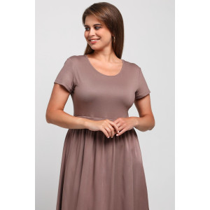 Платье женское "Женственность" вискоза-штапель (последний размер) кофейный 50,52 Платье женское "Женственность" вискоза-штапель (последний размер) кофейный 50,52