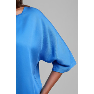 Блузка женская "Летний драйв-2" плательная ткань (последний размер) голубой 58 Блузка женская "Летний драйв-2" плательная ткань (последний размер) голубой 58