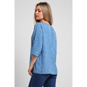 Блузка женская "Долина-3" штапель (последний размер) индиго 50,56 Блузка женская "Долина-3" штапель (последний размер) индиго 50,56