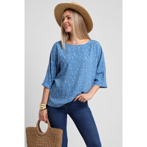 Блузка женская "Долина-3" штапель (последний размер) индиго 50,56 Блузка женская "Долина-3" штапель (последний размер) индиго 50,56