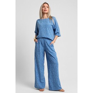 Блузка женская "Долина-3" штапель (последний размер) индиго 50,56 Блузка женская "Долина-3" штапель (последний размер) индиго 50,56