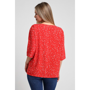 Блузка женская "Долина-3" штапель (последний размер) красный 58 Блузка женская "Долина-3" штапель (последний размер) красный 58