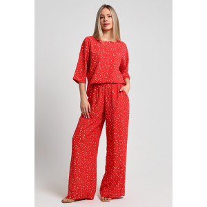 Блузка женская "Долина-3" штапель (последний размер) красный 58 Блузка женская "Долина-3" штапель (последний размер) красный 58