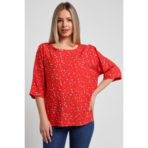 Блузка женская "Долина-3" штапель (последний размер) красный 58 Блузка женская "Долина-3" штапель (последний размер) красный 58