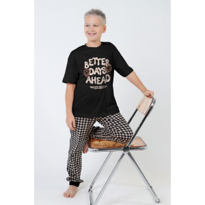 Пижама детская "Отдых-2" кулирка (последний размер) черный 170 Пижама детская "Отдых-2" кулирка (последний размер) черный 170