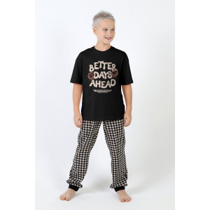 Пижама детская "Отдых-2" кулирка (последний размер) черный 170 Пижама детская "Отдых-2" кулирка (последний размер) черный 170
