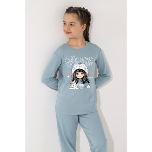 Пижама детская "Энди" интерлок (последний размер) серый 128 Пижама детская "Энди" интерлок (последний размер) серый 128