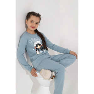 Пижама детская "Энди" интерлок (последний размер) серый 128 Пижама детская "Энди" интерлок (последний размер) серый 128