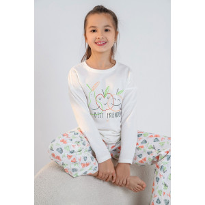 Пижама детская "Дрема-4" футер 2-х нитка с начесом (последний размер) молочный 158 Пижама детская "Дрема-4" футер 2-х нитка с начесом (последний размер) молочный 158