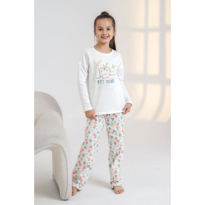 Пижама детская "Дрема-4" футер 2-х нитка с начесом (последний размер) молочный 158 Пижама детская "Дрема-4" футер 2-х нитка с начесом (последний размер) молочный 158
