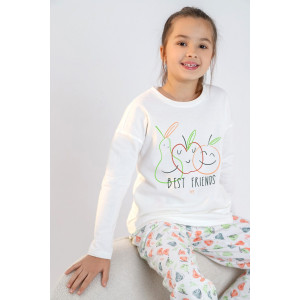 Пижама детская "Дрема-4" футер 2-х нитка с начесом (последний размер) молочный 158 Пижама детская "Дрема-4" футер 2-х нитка с начесом (последний размер) молочный 158