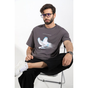 Футболка мужская "Герой-4" кулирка (последний размер) графитовый 54 Футболка мужская "Герой-4" кулирка (последний размер) графитовый 54