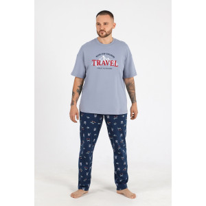 Костюм двойка мужской "Тревел-2" кулирка (последний размер) серый 56 Костюм двойка мужской "Тревел-2" кулирка (последний размер) серый 56