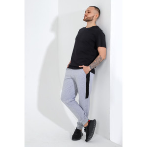 Брюки мужские "Кент-2.2" футер 2-х нитка с лайкрой (последний размер) серый меланж 48 Брюки мужские "Кент-2.2" футер 2-х нитка с лайкрой (последний размер) серый меланж 48