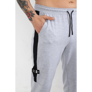 Брюки мужские "Кент-2.2" футер 2-х нитка с лайкрой (последний размер) серый меланж 48 Брюки мужские "Кент-2.2" футер 2-х нитка с лайкрой (последний размер) серый меланж 48