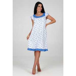 Сорочка женская "Бабочка" НК-502 кулирка (последний размер) голубой 60 Сорочка женская "Бабочка" НК-502 кулирка (последний размер) голубой 60