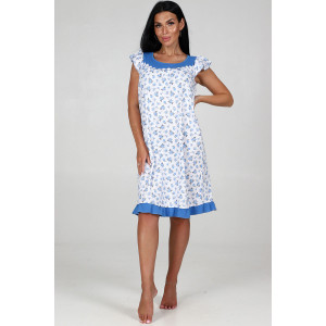 Сорочка женская "Бабочка" НК-502 кулирка (последний размер) голубой 60 Сорочка женская "Бабочка" НК-502 кулирка (последний размер) голубой 60