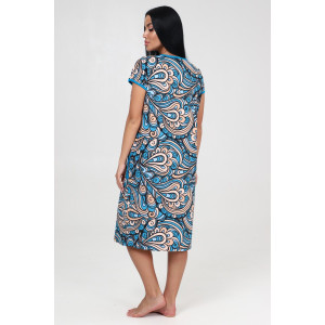 Халат женский "Кимоно" ХМ-632 махра (последний размер) павлин синий 50 Халат женский "Кимоно" ХМ-632 махра (последний размер) павлин синий 50