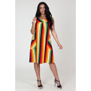 Сарафан женский СК-418 "Вертикаль" кулирка (последний размер) горчица 48 Сарафан женский СК-418 "Вертикаль" кулирка (последний размер) горчица 48