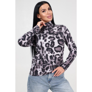 Водолазка женская ВВ-2376 вискоза (последний размер) леопард серый 48 Водолазка женская ВВ-2376 вискоза (последний размер) леопард серый 48