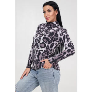 Водолазка женская ВВ-2376 вискоза (последний размер) леопард серый 48 Водолазка женская ВВ-2376 вискоза (последний размер) леопард серый 48