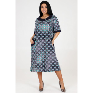 Платье женское "Ретро персона" ПлК-422 кулирка (последний размер) зеленые буби 66 Платье женское "Ретро персона" ПлК-422 кулирка (последний размер) зеленые буби 66