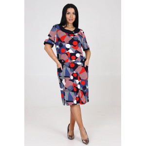 Платье женское "Ретро" ПлК-757 кулирка (последний размер) конструктор красный 58 Платье женское "Ретро" ПлК-757 кулирка (последний размер) конструктор красный 58