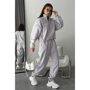 Костюм двойка женский "Космос" флис (р-ры: 44-54) серый Костюм двойка женский "Космос" флис (р-ры: 44-54) серый