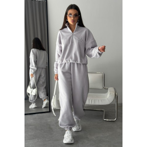 Костюм двойка женский "Космос" флис (р-ры: 44-54) серый Костюм двойка женский "Космос" флис (р-ры: 44-54) серый