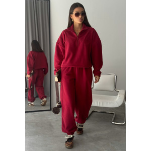 Костюм двойка женский "Космос" флис (р-ры: 44-54) бордо Костюм двойка женский "Космос" флис (р-ры: 44-54) бордо