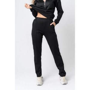 Костюм двойка женский №43065 трикотаж спортивный (р-ры: 44-54) черный Костюм двойка женский №43065 трикотаж спортивный (р-ры: 44-54) черный