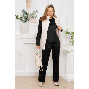 Костюм двойка женский №43043 эко-замша (р-ры: 44-54) черный Костюм двойка женский №43043 эко-замша (р-ры: 44-54) черный