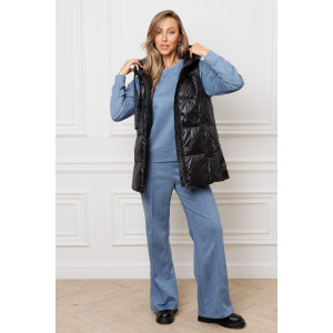 Костюм двойка женский №43043 эко-замша (р-ры: 44-54) синий Костюм двойка женский №43043 эко-замша (р-ры: 44-54) синий