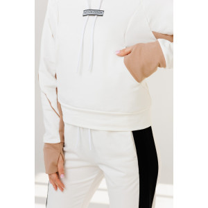 Костюм двойка женский №44001 трикотаж спортивный (р-ры: 44-54) белый Костюм двойка женский №44001 трикотаж спортивный (р-ры: 44-54) белый