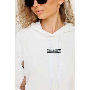 Костюм двойка женский №44001 трикотаж спортивный (р-ры: 44-54) белый Костюм двойка женский №44001 трикотаж спортивный (р-ры: 44-54) белый