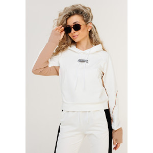 Костюм двойка женский №44001 трикотаж спортивный (р-ры: 44-54) белый Костюм двойка женский №44001 трикотаж спортивный (р-ры: 44-54) белый