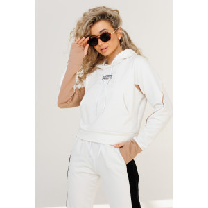 Костюм двойка женский №44001 трикотаж спортивный (р-ры: 44-54) белый Костюм двойка женский №44001 трикотаж спортивный (р-ры: 44-54) белый