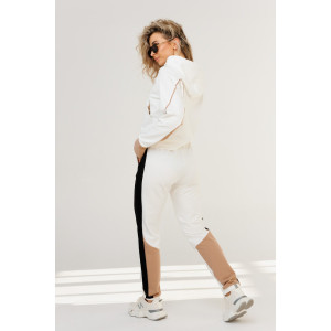 Костюм двойка женский №44001 трикотаж спортивный (р-ры: 44-54) белый Костюм двойка женский №44001 трикотаж спортивный (р-ры: 44-54) белый