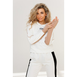 Костюм двойка женский №44001 трикотаж спортивный (р-ры: 44-54) белый Костюм двойка женский №44001 трикотаж спортивный (р-ры: 44-54) белый