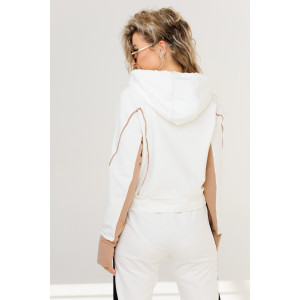 Костюм двойка женский №44001 трикотаж спортивный (р-ры: 44-54) белый Костюм двойка женский №44001 трикотаж спортивный (р-ры: 44-54) белый