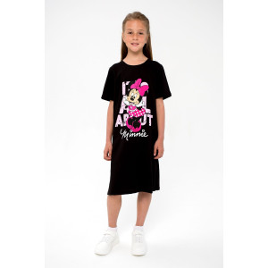 Платье детское "Теона" 40400 кулирка (последний размер) черный 140