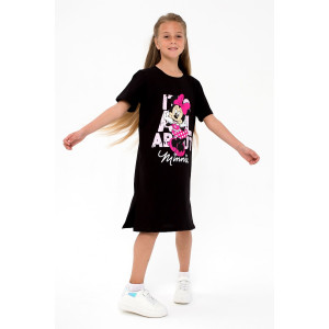 Платье детское "Теона" 40400 кулирка (последний размер) черный 140