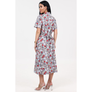 Платье женское "Бабушка" ПлК-241 кулирка (последний размер) красн.цветок на паутинке 54 Платье женское "Бабушка" ПлК-241 кулирка (последний размер) красн.цветок на паутинке 54