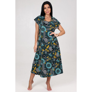 Платье женское "Рамка" ПлК-623 кулирка (последний размер) геометрия зеленая с желтым 48,56,58 Платье женское "Рамка" ПлК-623 кулирка (последний размер) геометрия зеленая с желтым 48,56,58