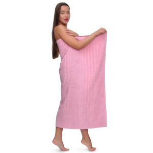 Полотенце махровое "Рельефная полоса" розовый (последний размер) 100х150 Полотенце махровое "Рельефная полоса" розовый (последний размер) 100х150