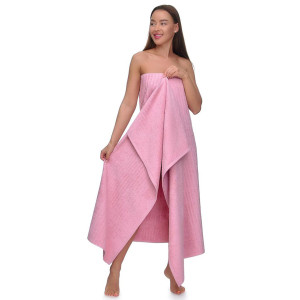 Полотенце махровое "Рельефная полоса" розовый (последний размер) 100х150 Полотенце махровое "Рельефная полоса" розовый (последний размер) 100х150